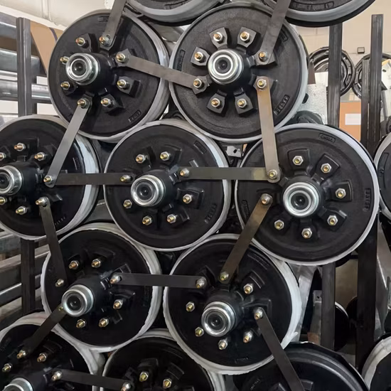 Essieu de remorque Rockwell 3,5k personnalisé en usine OEM ISO9001 TS16949 avec frein électrique de 3 500 lb à 5 pattes