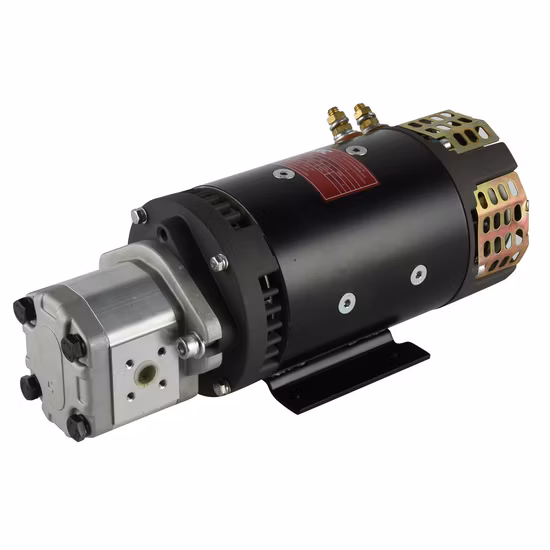 Unité de puissance hydraulique 12 V CC utilisée pour le chariot élévateur/chasse-neige